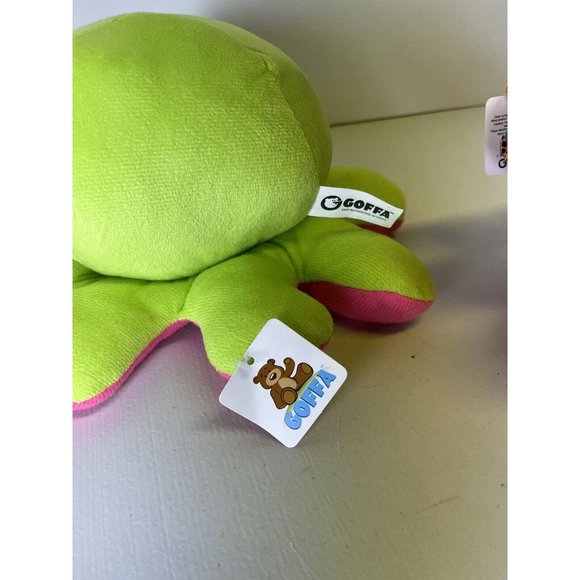 Goffa Sparkly Shiny Orange Small Medium Octopus Lot Plush Smiling Stuffed Animal - Picture 7 of 11